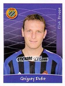 Figurina Grégory Dufer - Football Belgium 2005-2006 - Panini