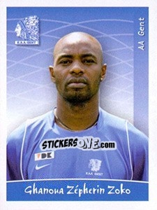 Cromo Ghanoua Zépherin Zoko - Football Belgium 2005-2006 - Panini
