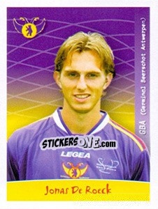 Sticker Jonas De Roeck - Football Belgium 2005-2006 - Panini