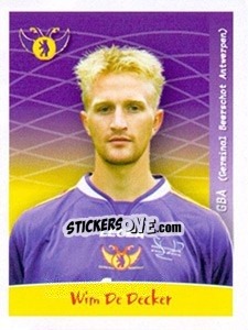 Sticker Wim De Decker - Football Belgium 2005-2006 - Panini