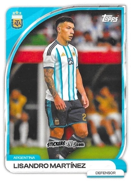 Cromo Lisandro Martínez - Argentina 2026 Collector Tin
 n. 4 - Topps