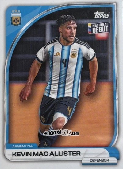 Figurina Kevin Mac Allister - Argentina 2026 Collector Tin
 n. 6 - Topps