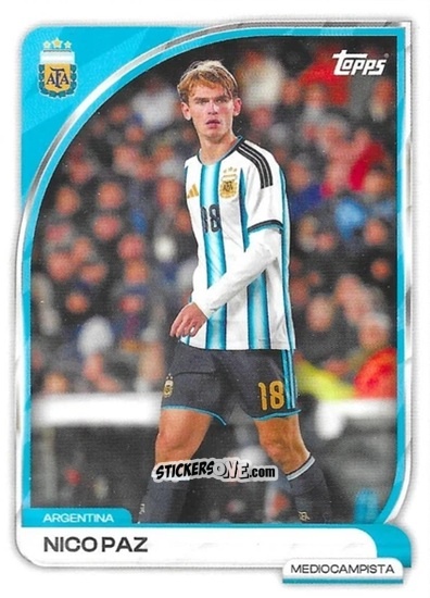 Figurina Nico Paz - Argentina 2026 Collector Tin
 n. 10 - Topps