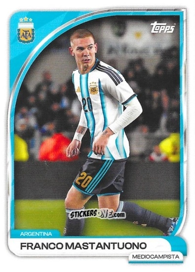 Figurina Franco Mastantuono - Argentina 2026 Collector Tin
 n. 13 - Topps