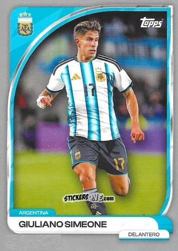 Cromo Giuliano Simeone - Argentina 2026 Collector Tin
 n. 16 - Topps