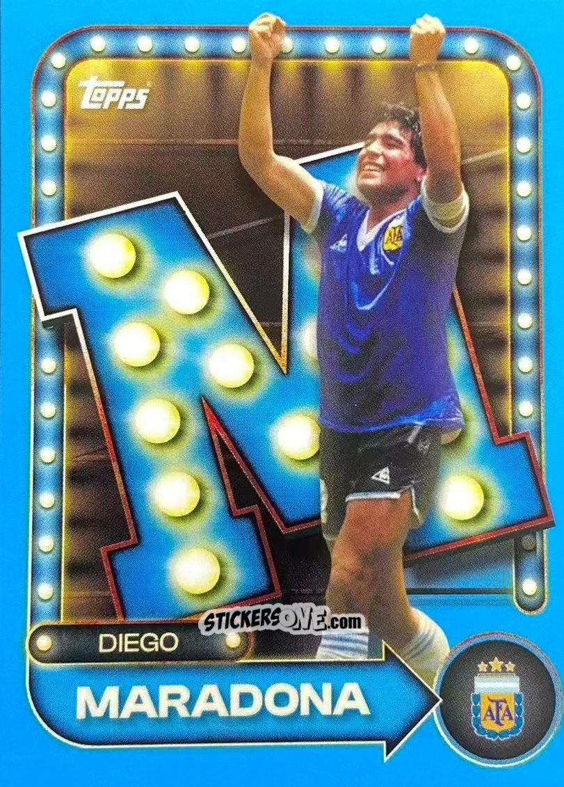 Figurina Diego Maradona - Argentina 2026 Collector Tin
 n. 25 - Topps