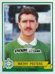 Cromo Mathy Peeters - Football Belgium 1993-1994 - Panini