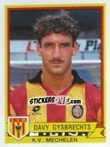 Sticker Davy Gysbrechts - Football Belgium 1993-1994 - Panini
