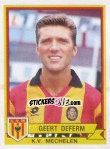 Sticker Geert Deferm - Football Belgium 1993-1994 n. 228 - Panini