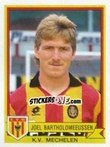 Figurina Joel Bartholomeeussen - Football Belgium 1993-1994 - Panini