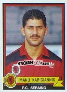 Sticker Manu Karagiannis - Football Belgium 1993-1994 n. 284 - Panini