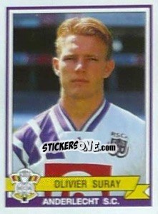 Sticker Olivier Suray - Football Belgium 1993-1994 n. 9 - Panini