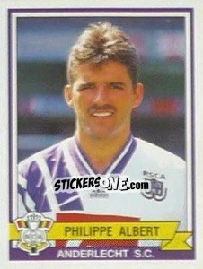 Sticker Philippe Albert - Football Belgium 1993-1994 - Panini
