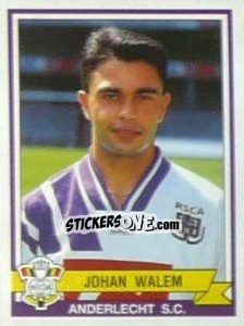 Sticker Johan Walem - Football Belgium 1993-1994 - Panini