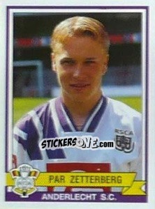 Sticker Par Zetterberg - Football Belgium 1993-1994 n. 15 - Panini