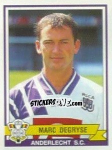 Sticker Marc Degryse - Football Belgium 1993-1994 n. 18 - Panini