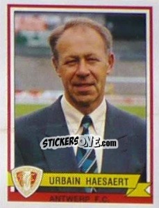 Sticker Urbain Haesaert - Football Belgium 1993-1994 n. 24 - Panini