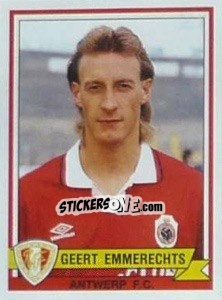 Sticker Geert Emmerechts - Football Belgium 1993-1994 - Panini