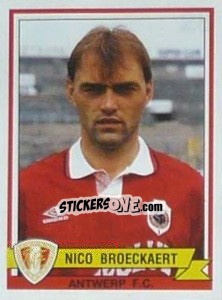 Sticker Nico Broeckaert - Football Belgium 1993-1994 - Panini