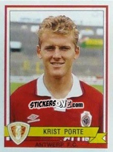 Figurina Krist Porte - Football Belgium 1993-1994 - Panini