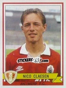 Sticker Nico Claesen - Football Belgium 1993-1994 n. 36 - Panini