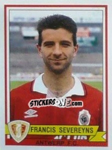 Cromo Francis Severeyns - Football Belgium 1993-1994 - Panini