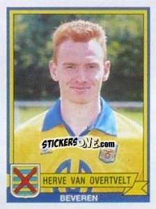 Sticker Herve Van Overtvelt - Football Belgium 1993-1994 - Panini