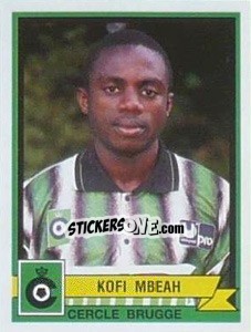 Sticker Kofi Mbeah - Football Belgium 1993-1994 - Panini