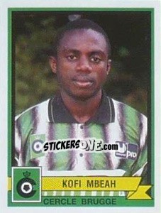 Sticker Kofi Mbeah - Football Belgium 1993-1994 n. 65 - Panini