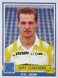 Sticker Gert Claessens - Football Belgium 1993-1994 - Panini