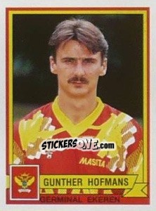 Sticker Gunther Hofmans - Football Belgium 1993-1994 - Panini