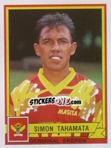 Figurina Simon Tahamata - Football Belgium 1993-1994 n. 162 - Panini