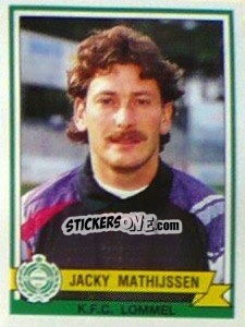 Sticker Jacky Mathijssen - Football Belgium 1993-1994 n. 205 - Panini
