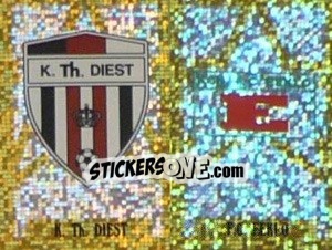Sticker K.Th. Diest - F.C. Eeklo  (Embleem-Armoiries) - Football Belgium 1993-1994 - Panini