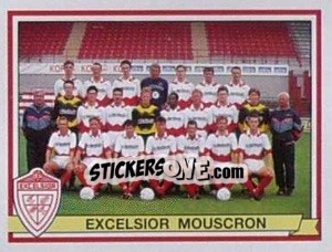 Sticker Excelsior Mouscron (Elftal-Equipe) - Football Belgium 1993-1994 - Panini