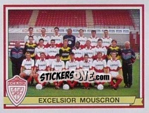 Sticker Excelsior Mouscron (Elftal-Equipe) - Football Belgium 1993-1994 n. 337 - Panini