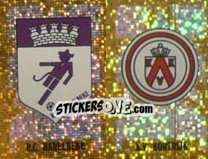 Sticker R.C. Harelbeke - K.V. Kortrijk  (Embleem-Armoiries)