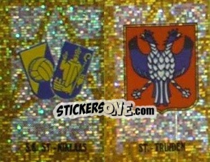 Sticker S.K. St.-Niklaas - St.-Truiden  (Embleem-Armoiries) - Football Belgium 1993-1994 n. 345 - Panini