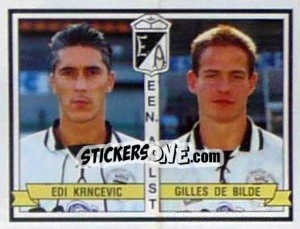 Sticker Edi Krncevic / Gilles De Bilde - Football Belgium 1993-1994 n. 356 - Panini