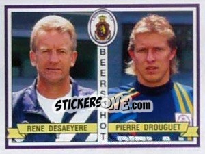 Sticker Rene Desaeyere / Pierre Drouguet - Football Belgium 1993-1994 n. 357 - Panini