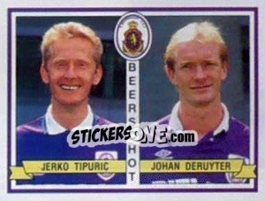Sticker Jerko Tipuric / Johan Deruyter - Football Belgium 1993-1994 - Panini
