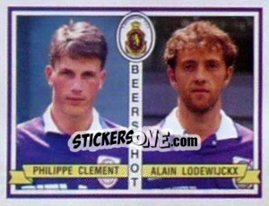 Sticker Philippe Clement / Alain Lodewijckx - Football Belgium 1993-1994 n. 359 - Panini
