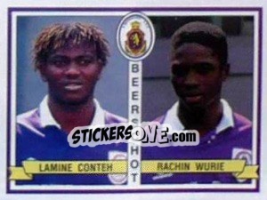 Sticker Lamine Conteh / Rachin Wurie - Football Belgium 1993-1994 n. 361 - Panini