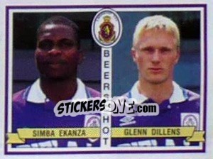 Sticker Simba Ekanza / Glenn Dillens - Football Belgium 1993-1994 n. 362 - Panini