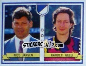 Sticker Nico Jansen / Karolyi Gelei - Football Belgium 1993-1994 n. 363 - Panini
