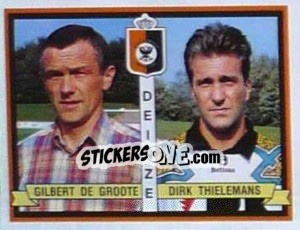 Sticker Gilbert De Groote / Dirk Thielemans - Football Belgium 1993-1994 n. 369 - Panini
