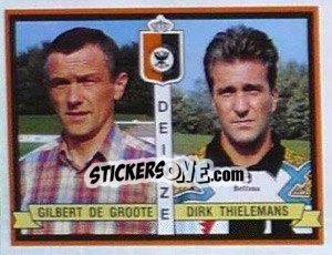 Figurina Gilbert De Groote / Dirk Thielemans - Football Belgium 1993-1994 - Panini