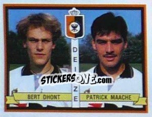 Sticker Bert Dhont / Patrick Maache - Football Belgium 1993-1994 - Panini