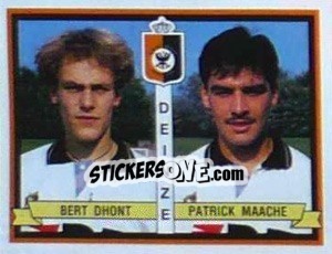 Sticker Bert Dhont / Patrick Maache - Football Belgium 1993-1994 n. 372 - Panini