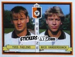 Sticker Yves Faelens / Nico Vanderdonck - Football Belgium 1993-1994 - Panini